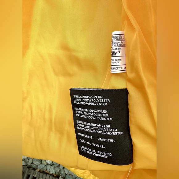 NTW WOMENS GUESS HOODED PUFFER JACKET Size: Large Color: Yellow - Picture 8 of 15